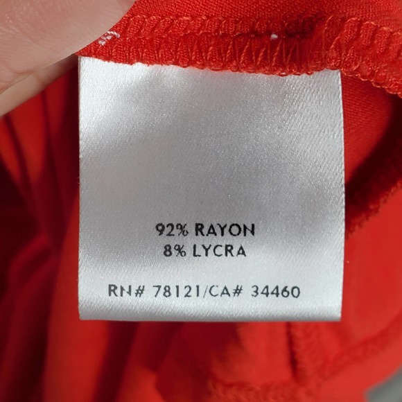 EILEEN FISHER Red Cowl Neck Sleeveless Dress Sz XS - Picture 5 of 6